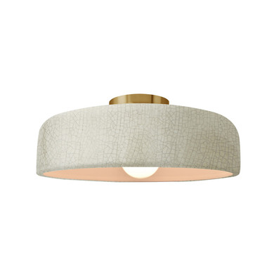 Semi-Flush Mts. Bowl Style by Justice Designs ( 102 | CER-6343-CRK-BRSS Radiance ) 