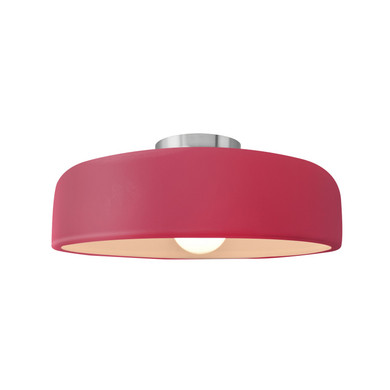 Semi-Flush Mts. Bowl Style by Justice Designs ( 102 | CER-6343-CRSE-NCKL Radiance ) 