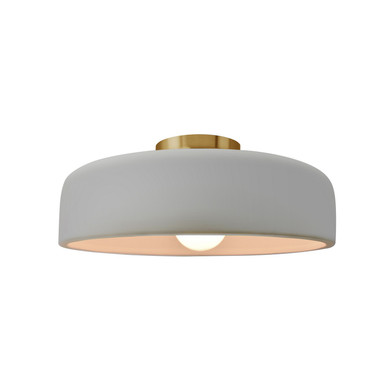 Semi-Flush Mts. Bowl Style by Justice Designs ( 102 | CER-6343-MAT-BRSS Radiance ) 