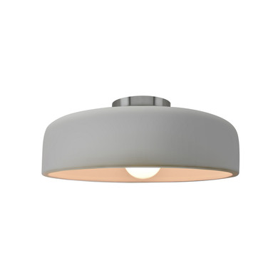 Semi-Flush Mts. Bowl Style by Justice Designs ( 102 | CER-6343-MAT-NCKL Radiance ) 