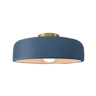 Semi-Flush Mts. Bowl Style by Justice Designs ( 102 | CER-6343-MID-BRSS Radiance ) 