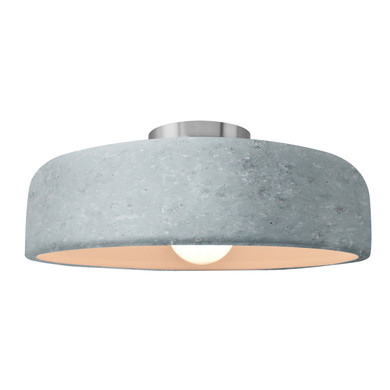 Semi-Flush Mts. Drum Shade by Justice Designs ( 102 | CER-6345-CONC-NCKL Radiance ) 