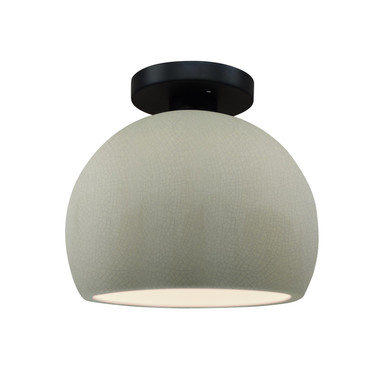 Semi-Flush Mts. Glass Down by Justice Designs ( 102 | CER-6350-CKC-MBLK Radiance ) 