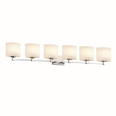 Bathroom Fixtures Five+Lights by Justice Designs ( 102 | FSN-8426-30-OPAL-CROM Fusion ) 