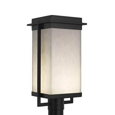 Exterior Post/Pier Head by Justice Designs ( 102 | CLD-7543W-MBLK Clouds ) 
