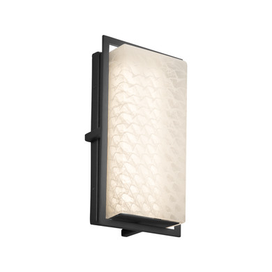 Exterior Wall Mt./Flush by Justice Designs ( 102 | FSN-7562W-WEVE-MBLK Fusion ) 
