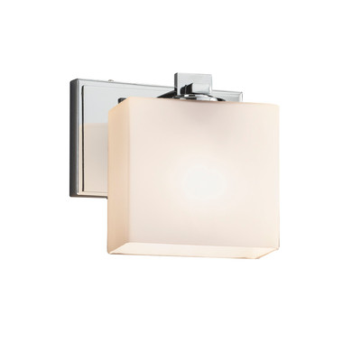 Sconces Single Glass by Justice Designs ( 102 | FSN-8447-55-OPAL-CROM-LED1-700 Fusion ) 