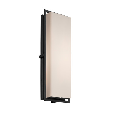 Exterior Wall Mt./Flush by Justice Designs ( 102 | FSN-7564W-OPAL-MBLK Fusion ) 