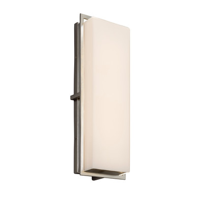 Exterior Wall Mt./Flush by Justice Designs ( 102 | FSN-7564W-OPAL-NCKL Fusion ) 