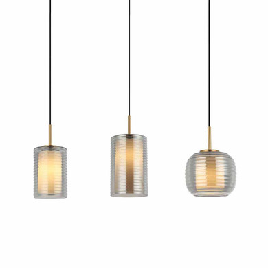 Linear/Island 3 Light Bar by Maxilite ( 501 | MX 2133L3A23 Kelly-Smoke ) 
