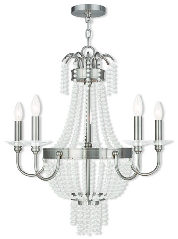 Mid. Chandeliers Candle by Livex Lighting ( 107 | 51845-91 Valentina ) 