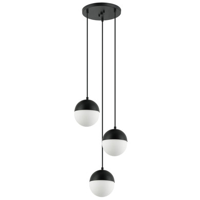 Mini Chandeliers Metal Shade by Maxilite ( 501 | MX 2431C3-07 Tuxedo ) 