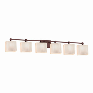 Bathroom Fixtures Five+Lights by Justice Designs ( 102 | FSN-8426-55-RBON-DBRZ Fusion ) 