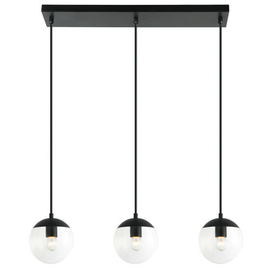 Linear/Island 3 Light Bar by Maxilite ( 501 | MX 2435L3-07 Tuxedo-Clear ) 