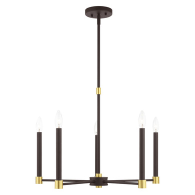 Mid. Chandeliers Candle by Livex Lighting ( 107 | 46885-07 Karlstad ) 