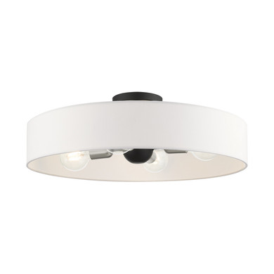 Semi-Flush Mts. Drum Shade by Livex Lighting ( 107 | 46928-04 Venlo ) 