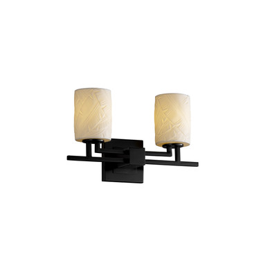 Bathroom Fixtures Two Lights by Justice Designs ( 102 | POR-8702-10-BANL-MBLK Limoges ) 