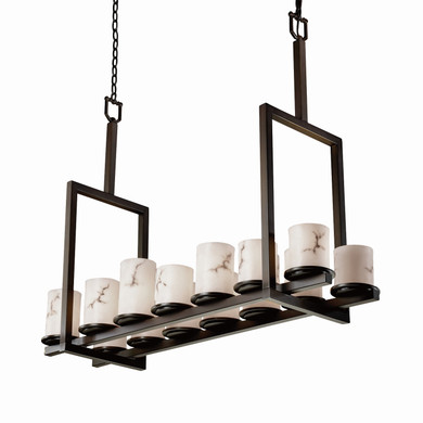 Linear/Island Geometric/Linear by Justice Designs ( 102 | FAL-8764-10-DBRZ-LED14-9800 LumenAria ) 
