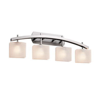 Bathroom Fixtures Four Lights by Justice Designs ( 102 | FSN-8594-55-FRCR-NCKL Fusion ) 