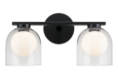 Bathroom Fixtures Two Lights by Matteo Lighting ( 423 | W60702BKCL Derbishone ) 