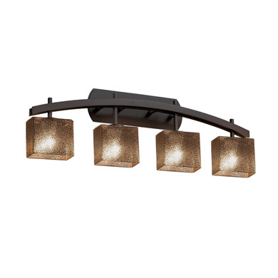 Bathroom Fixtures Four Lights by Justice Designs ( 102 | FSN-8594-55-MROR-DBRZ Fusion ) 