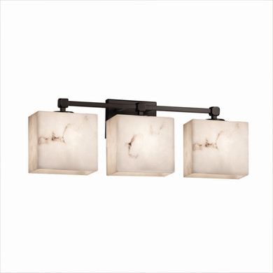 Bathroom Fixtures Three Lights by Justice Designs ( 102 | FAL-8423-55-MBLK LumenAria ) 