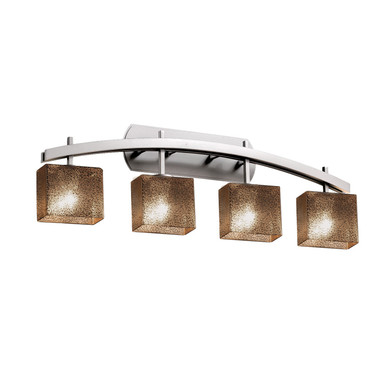 Bathroom Fixtures Four Lights by Justice Designs ( 102 | FSN-8594-55-MROR-NCKL Fusion ) 