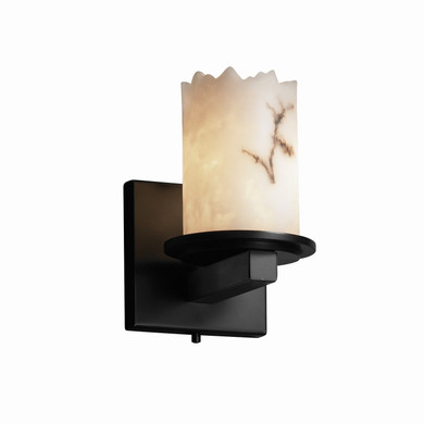 Sconces Single Glass by Justice Designs ( 102 | FAL-8771-12-MBLK-LED1-700 LumenAria ) 
