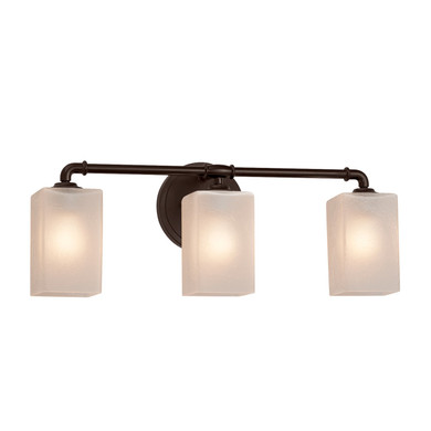 Bathroom Fixtures Three Lights by Justice Designs ( 102 | FSN-8463-15-FRCR-DBRZ-LED3-2100 Fusion ) 