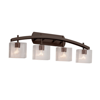 Bathroom Fixtures Four Lights by Justice Designs ( 102 | FSN-8594-55-SEED-DBRZ Fusion ) 
