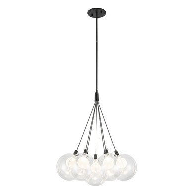 Mini Chandeliers Glass Shade by Kuzco Lighting ( 347 | CH3117-BK Bolla ) 