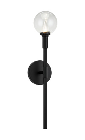 Sconces Single Glass by Matteo Lighting ( 423 | W64801BKCL Candlestix ) 