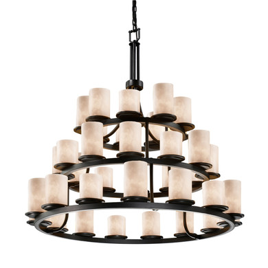 Large Chandeliers Glass Shade by Justice Designs ( 102 | CLD-8712-10-DBRZ Clouds ) 