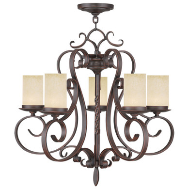 Mid. Chandeliers Glass Up by Livex Lighting ( 107 | 5485-58 Millburn Manor ) 