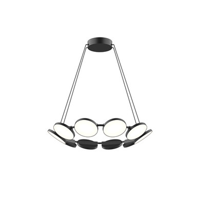 Mid. Chandeliers Glass Down by Kuzco Lighting ( 347 | CH72225-BK Novel ) 