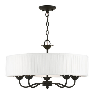 Mid. Chandeliers Drum Shade by Livex Lighting ( 107 | 41775-04 Edinburgh ) 