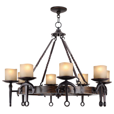 Mid. Chandeliers Glass Up by Livex Lighting ( 107 | 4868-67 Cape May ) 