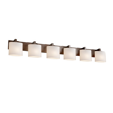 Bathroom Fixtures Five+Lights by Justice Designs ( 102 | FSN-8926-30-OPAL-DBRZ Fusion ) 