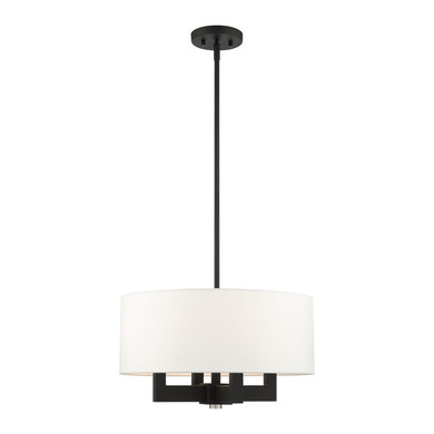 Mini Chandeliers Drum Shade by Livex Lighting ( 107 | 48784-04 Cresthaven ) 