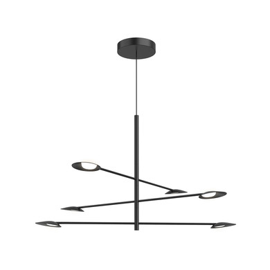 Mid. Chandeliers Metal Shade by Kuzco Lighting ( 347 | CH90136-BK-UNV Rotaire ) 