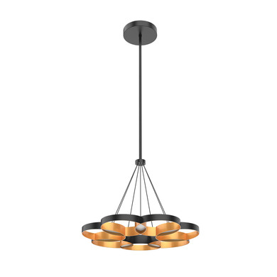 Mid. Chandeliers Geometric/Linear by Kuzco Lighting ( 347 | CH90826-BK/GD Maestro ) 