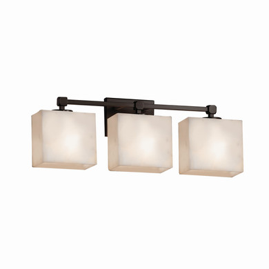 Bathroom Fixtures Three Lights by Justice Designs ( 102 | CLD-8423-55-DBRZ Clouds ) 