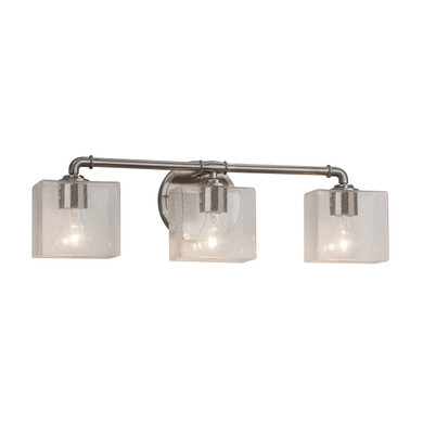 Bathroom Fixtures Three Lights by Justice Designs ( 102 | FSN-8463-55-SEED-NCKL Fusion ) 