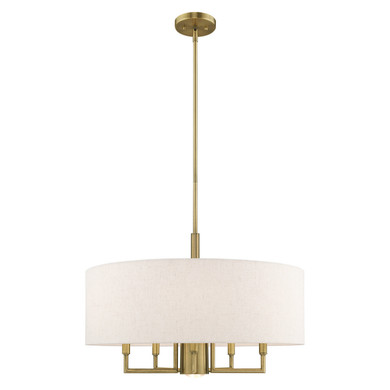 Mid. Chandeliers Drum Shade by Livex Lighting ( 107 | 42605-01 Monroe ) 