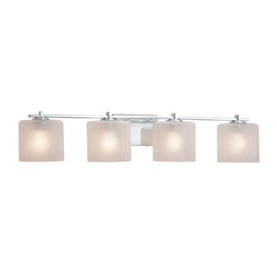Bathroom Fixtures Four Lights by Justice Designs ( 102 | FSN-8444-30-FRCR-CROM Fusion ) 