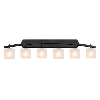 Bathroom Fixtures Five+Lights by Justice Designs ( 102 | FSN-8596-30-FRCR-MBLK Fusion ) 