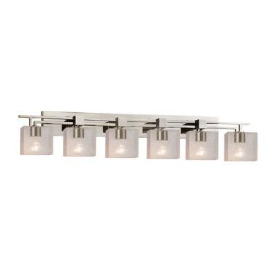 Bathroom Fixtures Five+Lights by Justice Designs ( 102 | FSN-8706-55-SEED-NCKL Fusion ) 