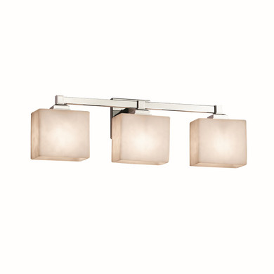 Bathroom Fixtures Three Lights by Justice Designs ( 102 | CLD-8433-55-CROM Clouds ) 