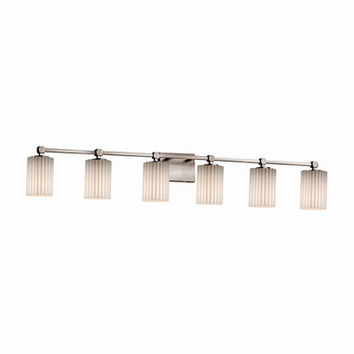 Bathroom Fixtures Five+Lights by Justice Designs ( 102 | POR-8426-10-PLET-NCKL Limoges ) 