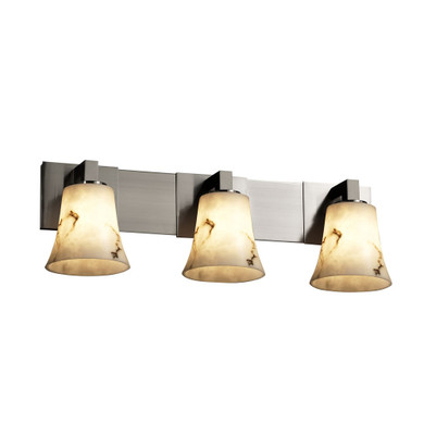 Bathroom Fixtures Three Lights by Justice Designs ( 102 | FAL-8923-20-NCKL LumenAria ) 